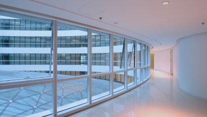 Modern architecture corridor representing a company office building