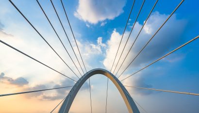 Abstract architectural features, symmetry bridge close-up