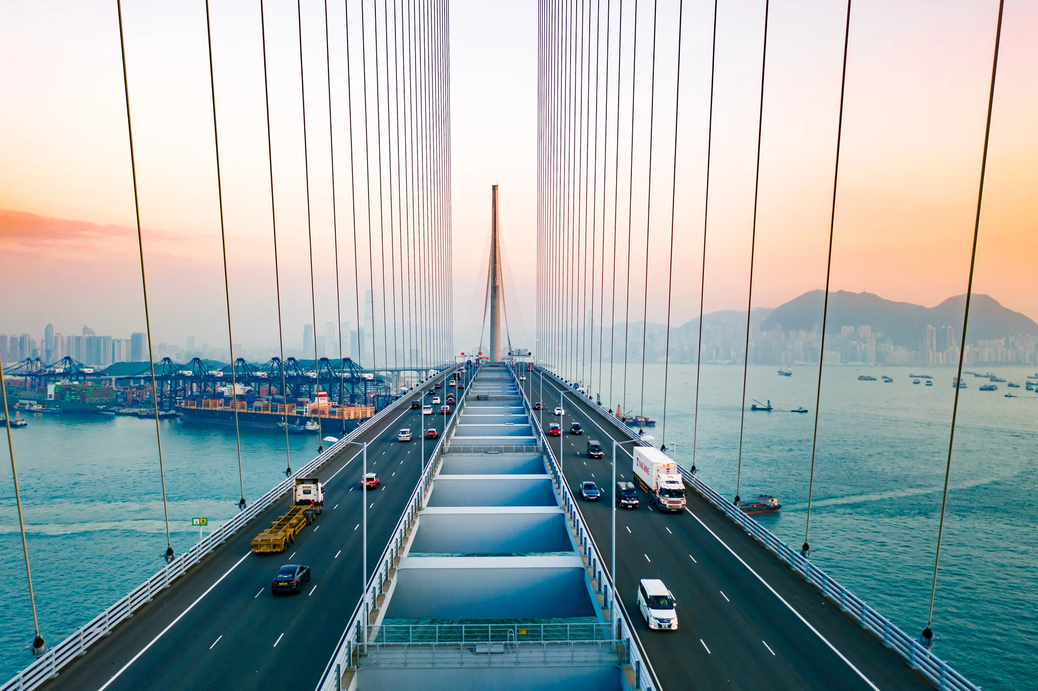 bridge at sunset