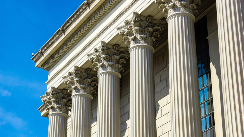 Government building with large pillars