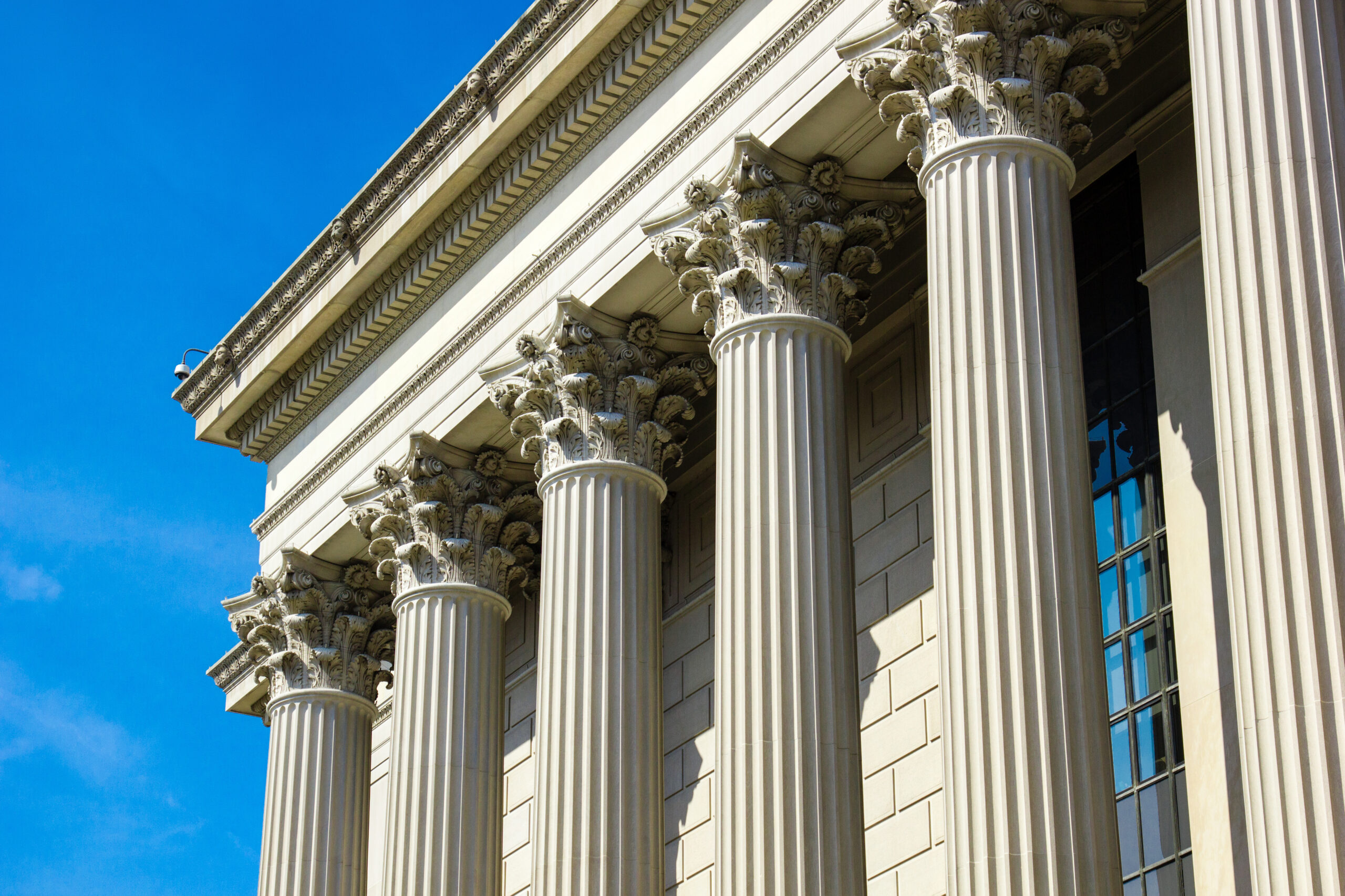 Government building with large pillars