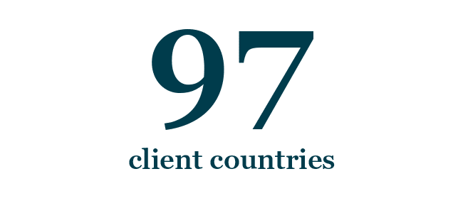 97 client countries